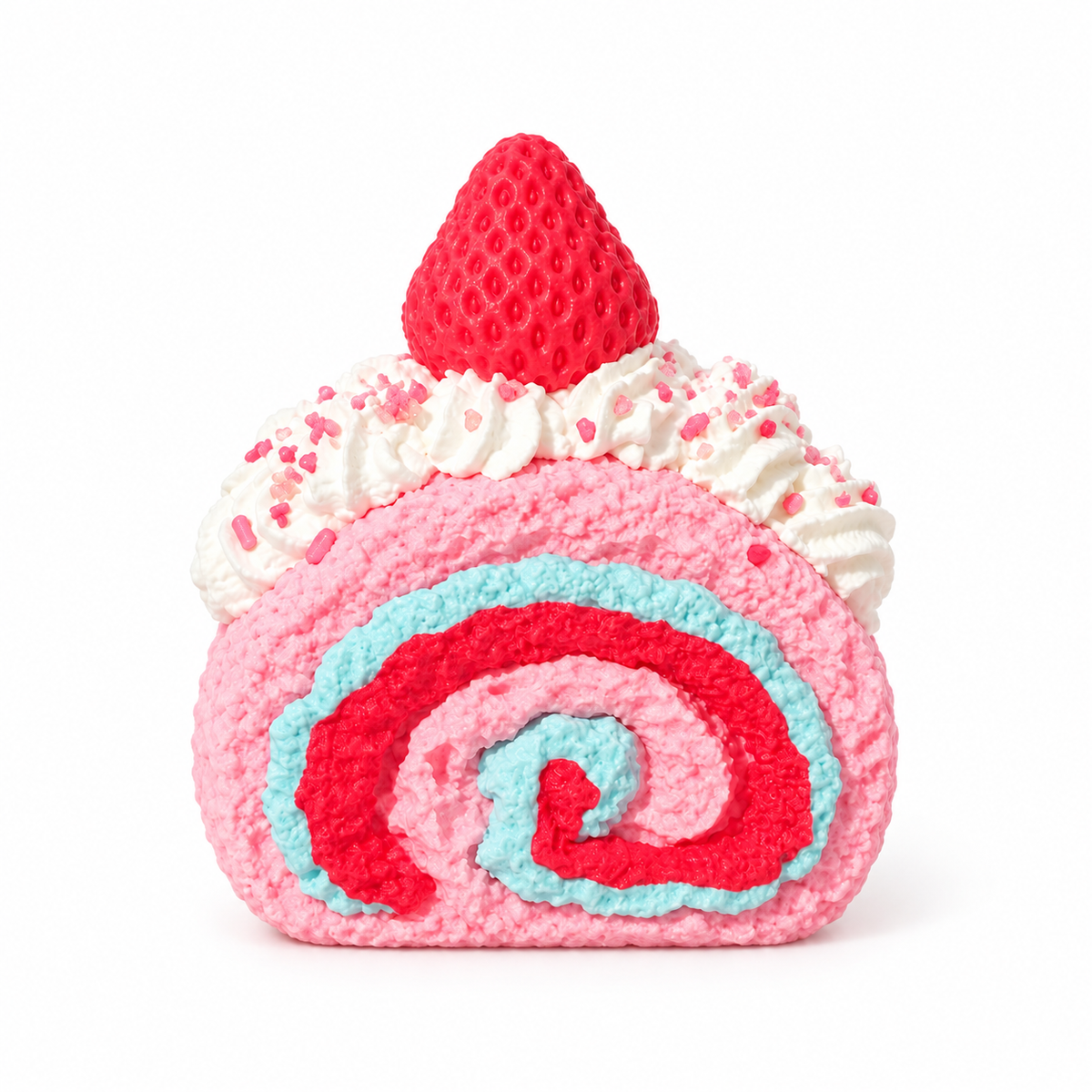 Starry Garden Strawberry Cream Swiss Roll Taba Squishy