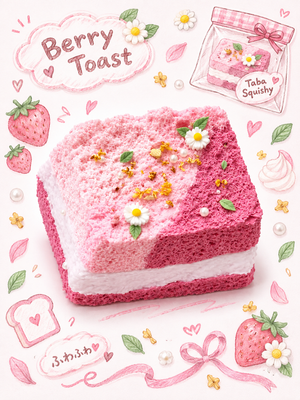 Starry Garden Floral Berry Toast Taba Squishy Main image
