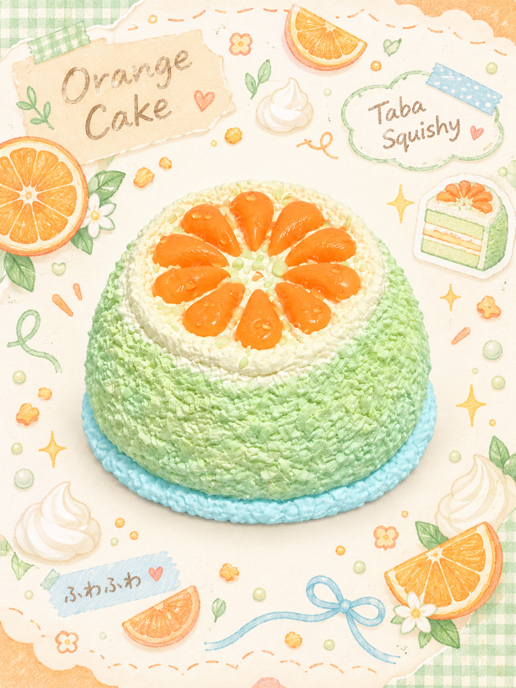 Starry Garden Sugared Citrus Pudding Taba Squishy Stress Relief Toy