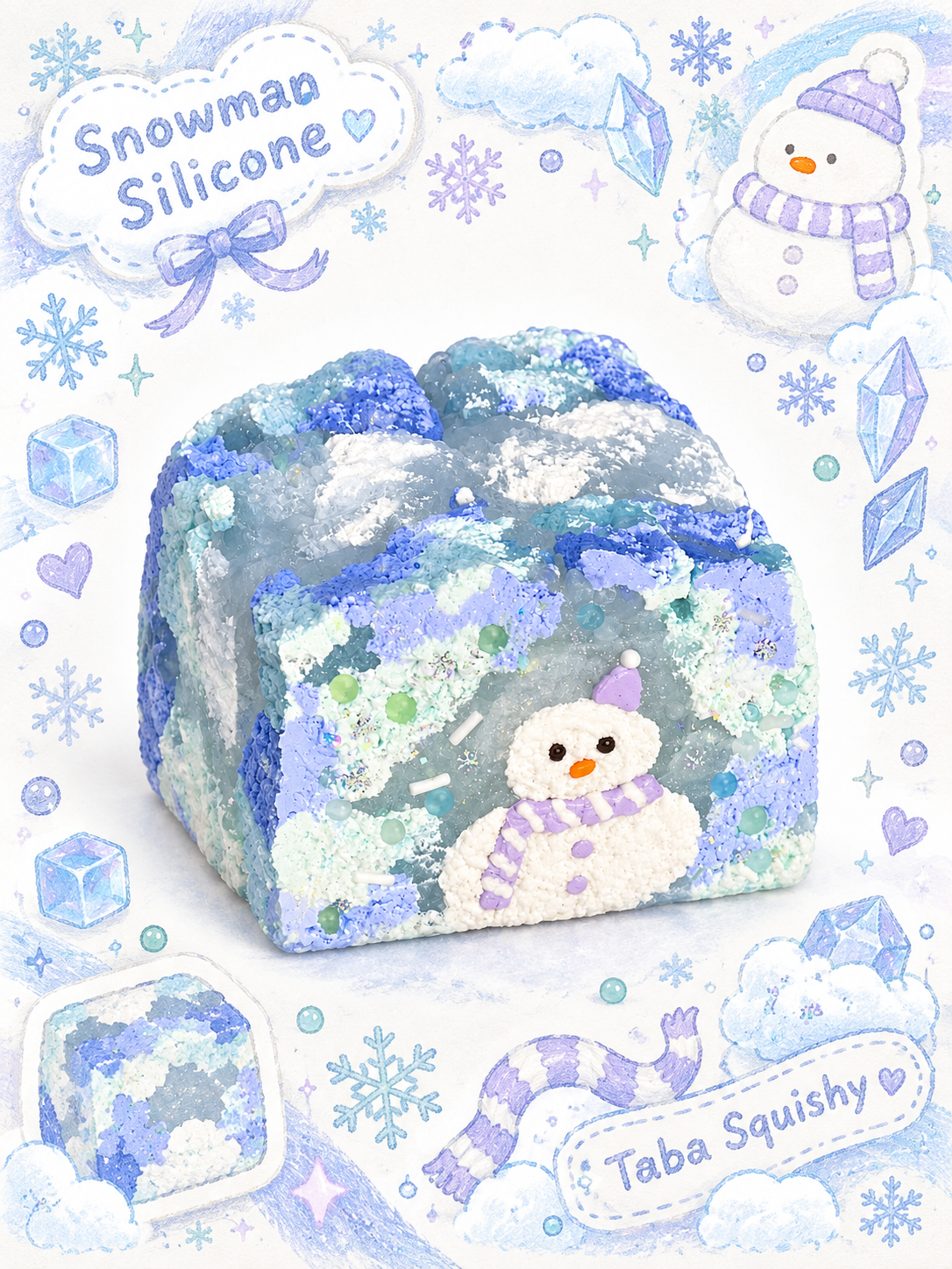 Starry Garden Winter Diary Frosty Snowman Taba Squishy