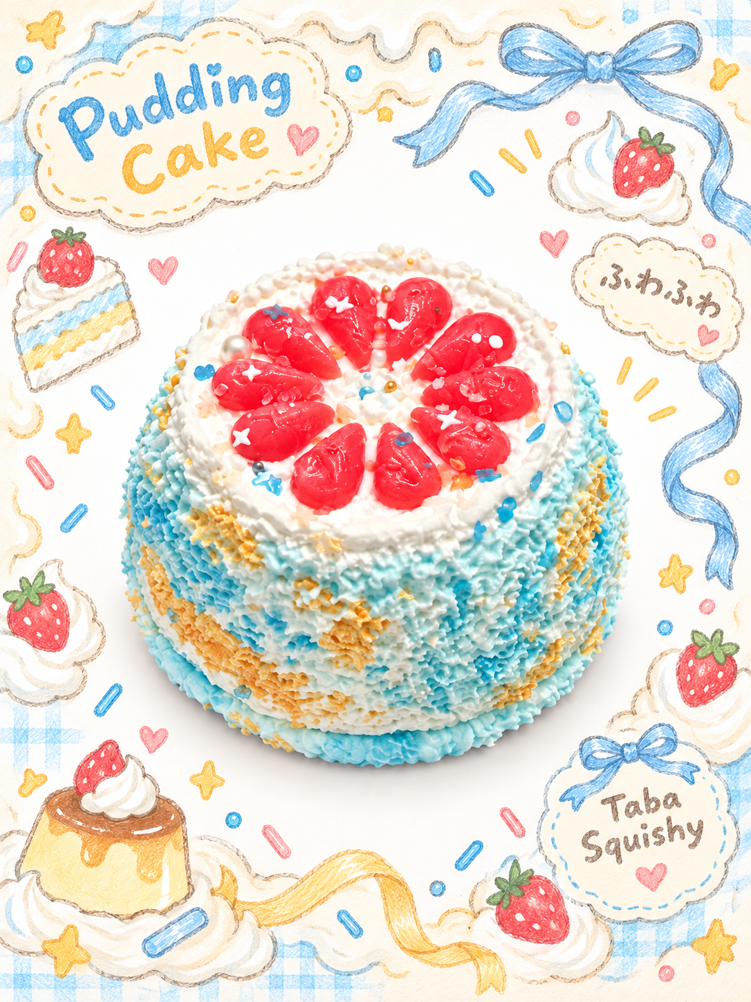 Starry Garden Seaside Sunset Jelly Cake Taba Squishy