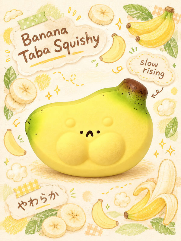 Happy Banana Friend Slowrising Squeeze Toy Huvudsaklig produktbild