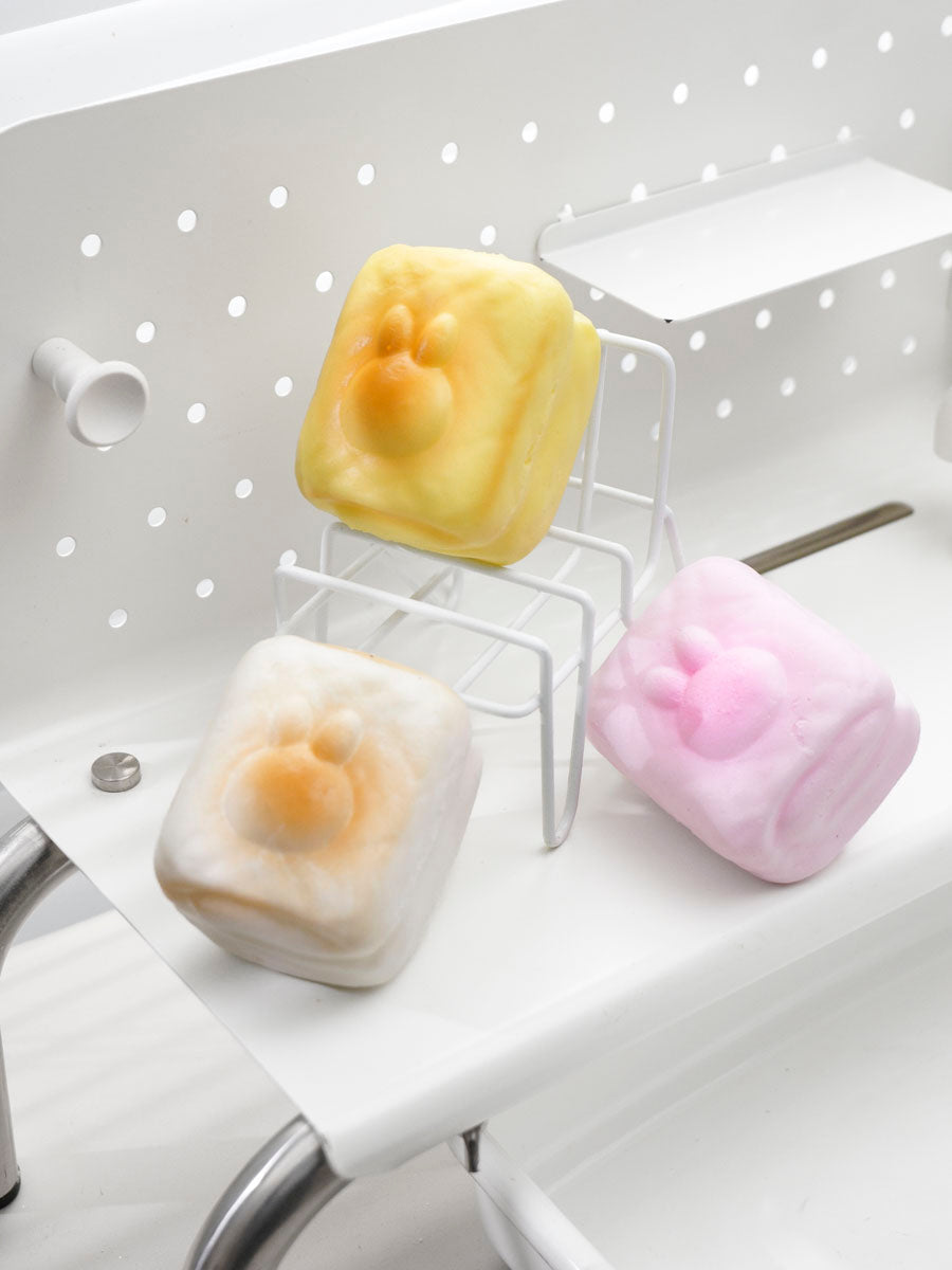 Cozy Bunny Paw-Print Quilt Slowrising Squishy Cube (Random Colors)