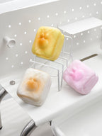 Cozy Bunny Paw-Print Quilt Slowrising Squishy Cube (Random Colors)