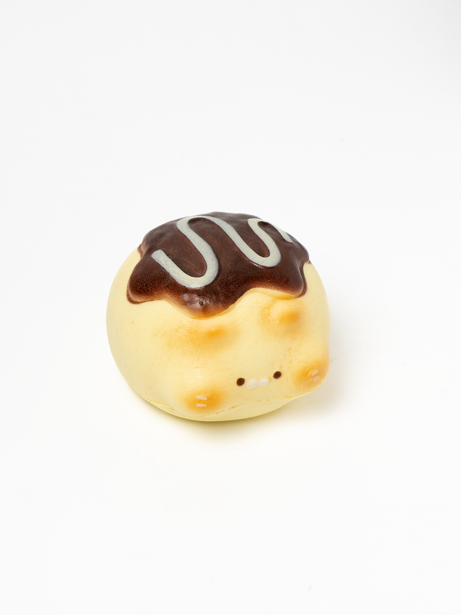Kawaii Dango Cat Squishy with Chocolate Drizzle