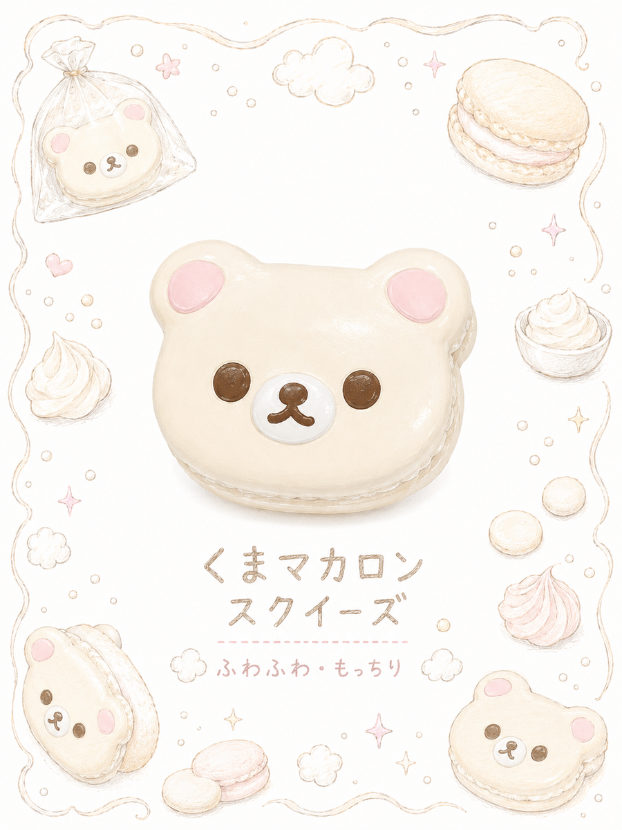 Kawaii Bear Pancake Taba Squishy - Cute Silicone Stress Relief Toy