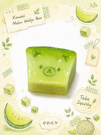 Kawaii Melon Wedge Bear Taba Squishy - Stress Relief Fidget Toy