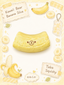 Kawaii Bear Banana Slice Taba Squishy Charm