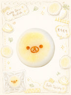 Cute Bear Face Sliced Daikon Radish Taba Squishy - Stress Relief Fidget Toy